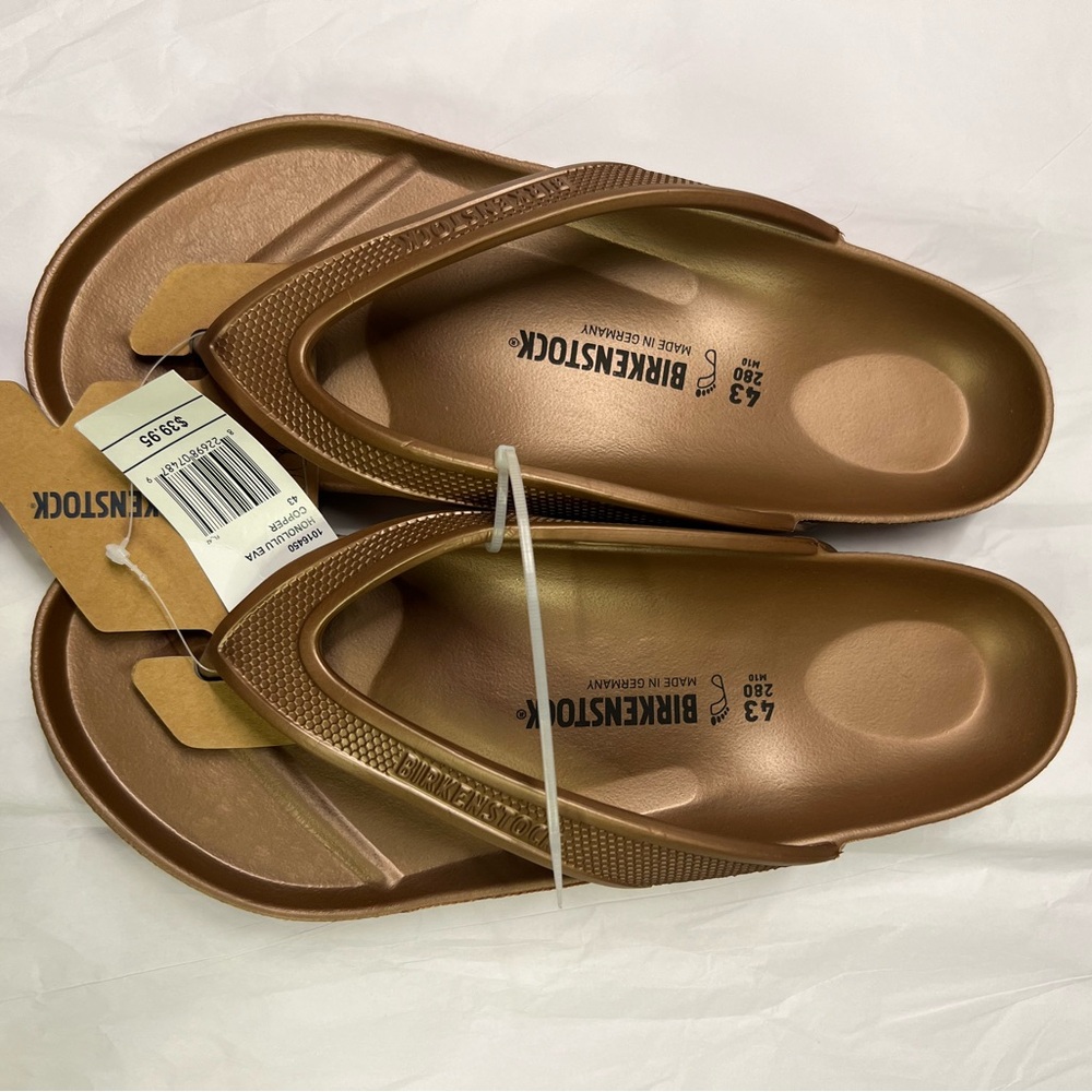 NWT Mens Birkenstock Honolulu Eva Metallic Copper EU 42-45 (US 9 - 12.5)